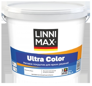 Краска интерьерная моющаяся LINNIMAX Ultra Color белая 9 л
