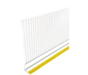 Профиль примыкающий пластиковый оконный с сеткой 6х2400 мм Профиль примыкающий пластиковый оконный с сеткой 6х2400 мм